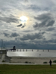 überwältig von Himmel, Wasser und Meer